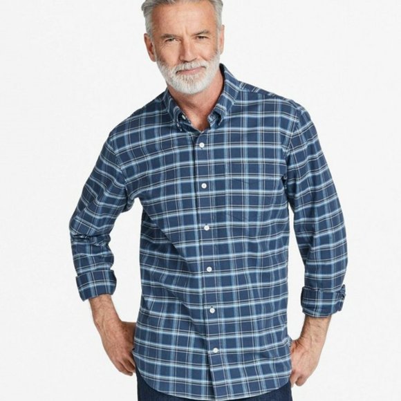 L.L. Bean Other - LL Bean XXL TALL - Blue Plaid Long Sleeve Shirt